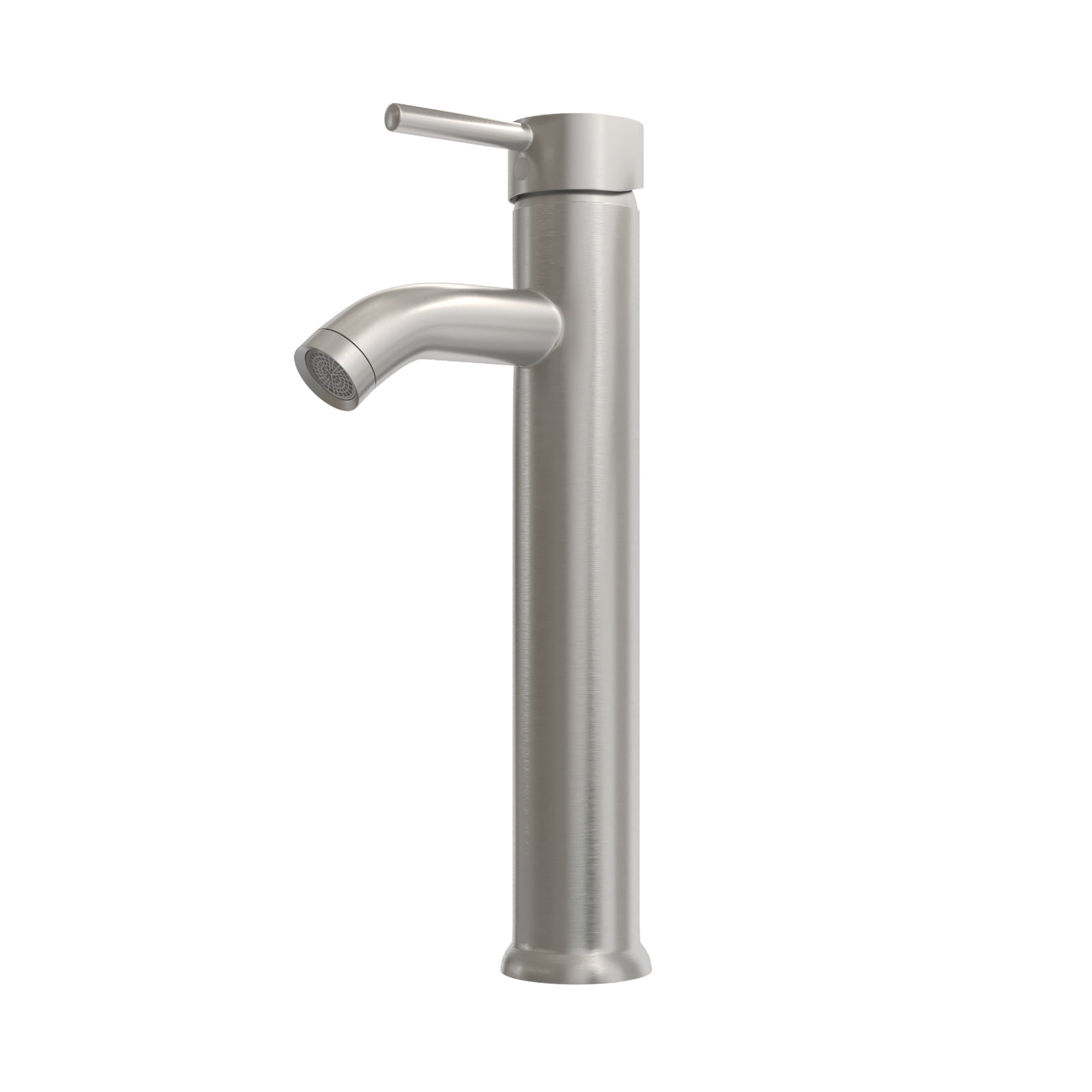 Brushed Nickel Tall Single Handle Vessel Sink Faucet