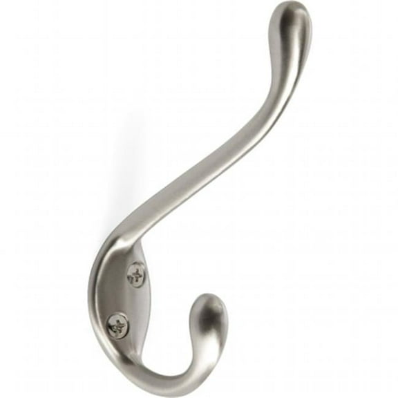 Single Hooks Large Coat and Hat Hook - Satin Nickel