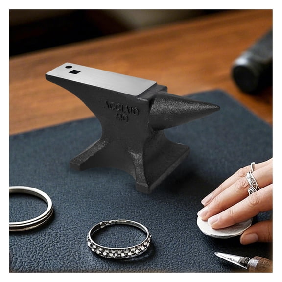 Single Horn Anvil, 25lbs/11kg Cast Steel Anvil, High Hardness Rugged Round Horn Anvil for Blacksmiths, with Stable Base, Metal Working Tool for Metal Bending, Shaping, Twisting, Black + Carbon steel