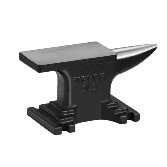Single Horn Anvil 8.8Lbs Cast Steel High Hardness Rugged Compact Stable Base Forge Metalsmith Tool Bending Shaping