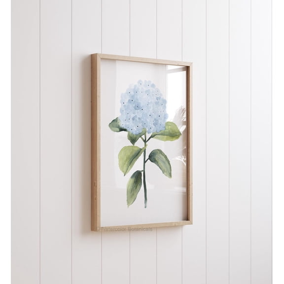 Single Hydrangea Botanical Wall Art Poster Unframed Paper Print
