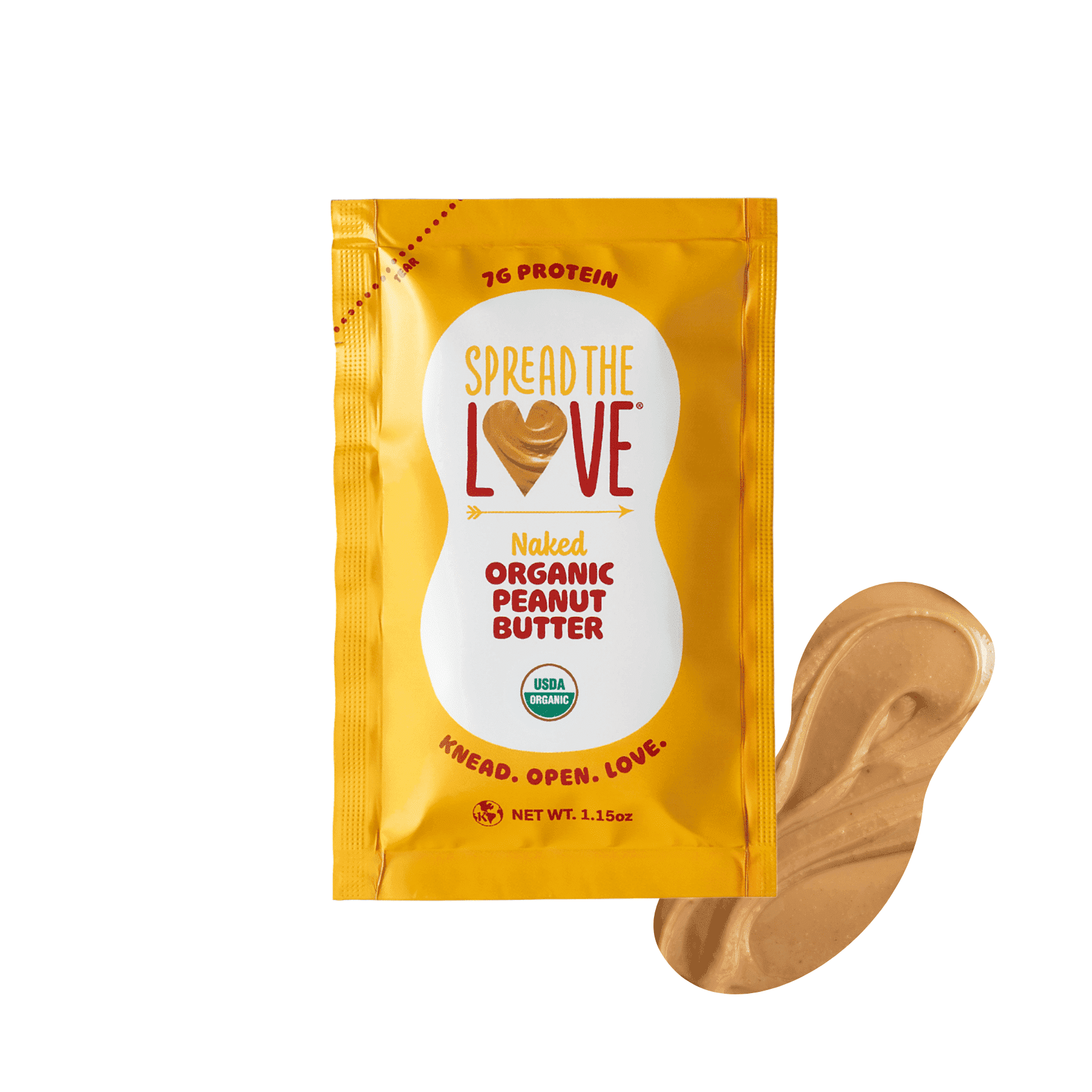 Single-Ingredient Organic Peanut Butter Squeeze Packs, 1.15 Ounce