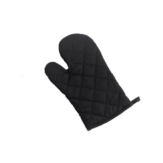 Single Kitchen Cooking Microwave Oven Glove Mitt Pot Pad Heat Proof Protection - Heat-Resistant, Microwave-Safe, Oven-Safe, Black - For Cooking, Baking, Microwaving, Oven Use, Pot