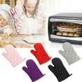 thumbnail image 1 of Single Kitchen Cooking Microwave Oven Glove Mitt Pot Pad Heat Proof Protection - Heat-Resistant Microwave-Safe Oven-Safe With Pink Color - For Home Kitchen Cooking Baking Heating, 1 of 3