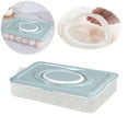 thumbnail image 1 of Single-Layer 31.5cm Plastic Egg Storage Container - Holds 72 Eggs, Deviled Egg Tray with Lid & Handle (1 Pack，Blue), 1 of 9