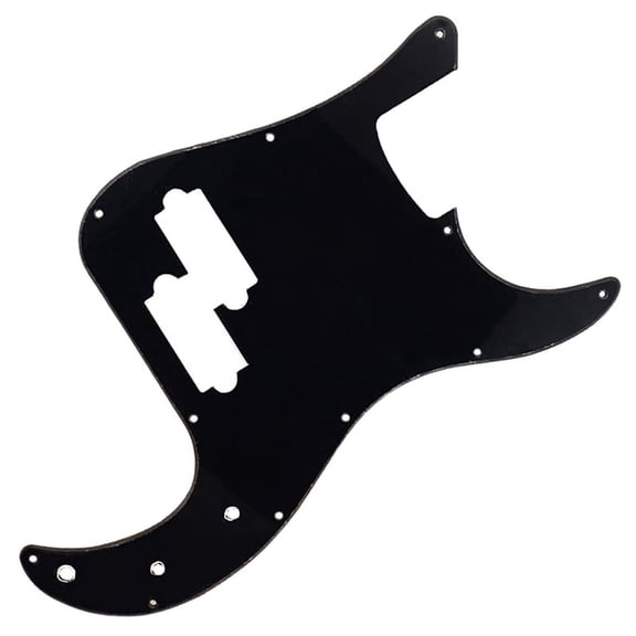 Single Layer Black 11 Hole Bass Pickguard Scratch Plate Pick Guard for 4 String American/Mexican Standard Accessories,1 x Bass Pickguard,black