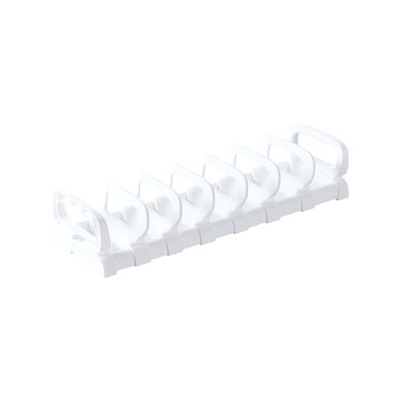 Single Layer Dish Rack Organizer for Kitchen Cabinet Storage with Removable Dividers for Plates Bowls and Lids Space Saving Design