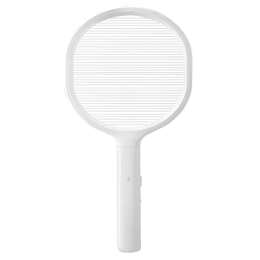 Single Layer Grid Electric Fly Swatter High Efficiency Bug Zapper Racket for Wasps, Large Bees, Hornets, Yellow Jackets, Moths, Big Flying Insects, for Indoor Outdoor Use (White)