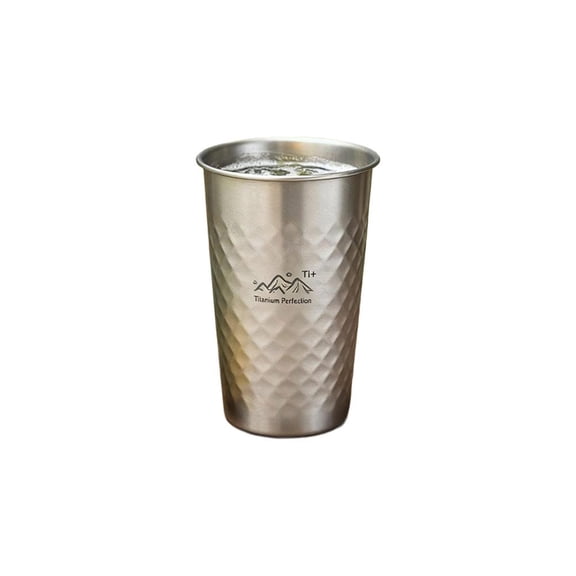 Single-Layer Honeycomb Pattern Cold Water Cup 304 Stainless Steel Titanium Purified Retro
