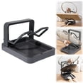 thumbnail image 1 of Single Layer Kitchen Pot Lid Storage Rack With Tray, Multifunctional Lid and Utensil Holder, Countertop Organizer Stand, Gray Plastic, 1 of 9