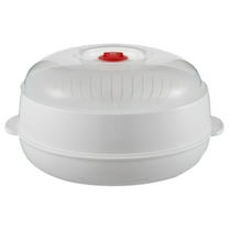 Single Layer Microwave Oven Steamer, Microwave Oven Steamer Multifunctional Microwave Vegetable Steamer with a Transparent Lid Cookware Dish Kitchen Cooking Steamers for Cooking Dumplings Vegetable
