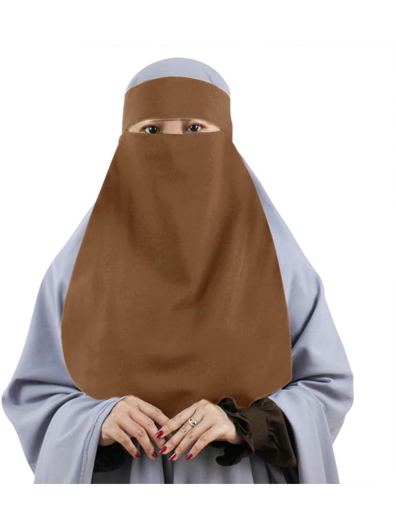 Single Layer Niqab, Soft Chiffon Muslim Veil Cover, Layer Nose , Hijab Prayer Mask for Women Men