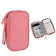 thumbnail image 1 of Single Layer Storage Bag, Portable Travel Organizer With Zipper Closure, Compact Carrying Case For Electronics Accessories, Pink, 1 of 4