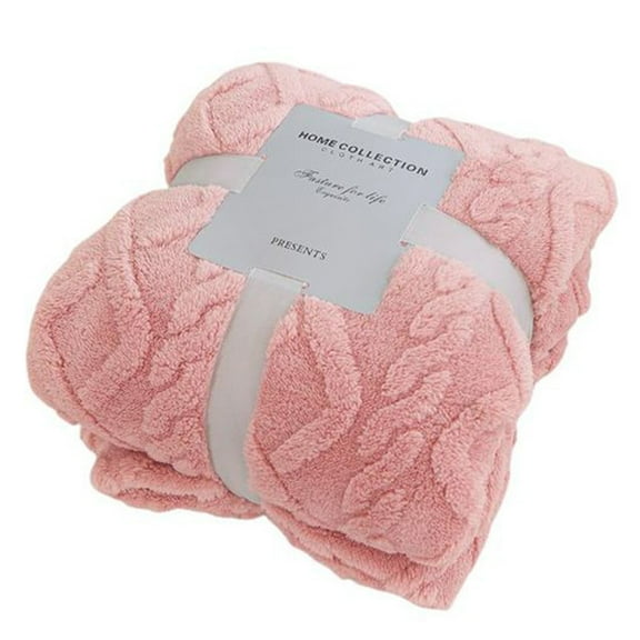 Single-Layer Taffeta Blanket Coral Fleece Blanket Four Seasons Blanket Air Conditioning Blanket Sofa Cover Blanket Leather Powder 100*120Cm Bare Blanket,Blanket*1