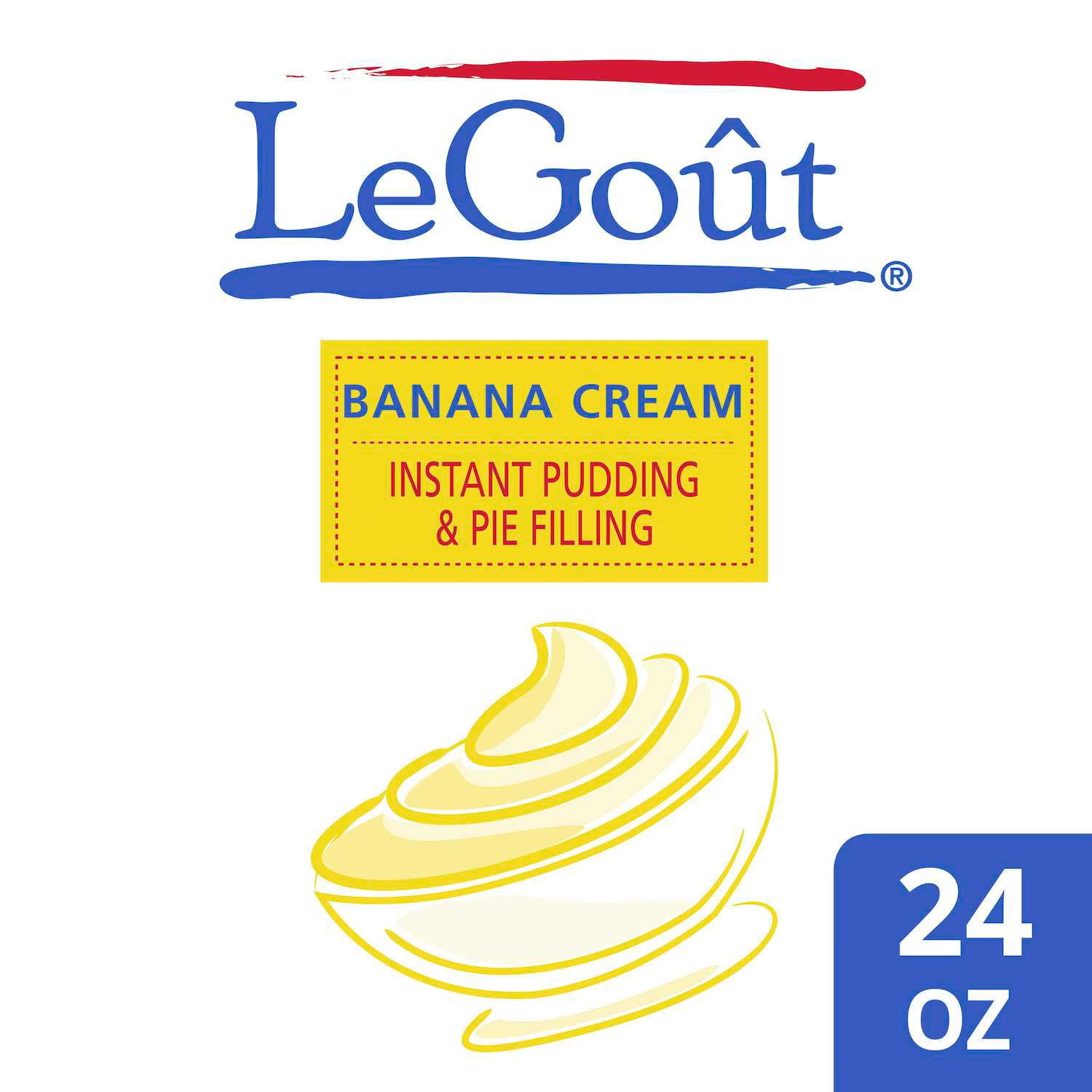 Single LeGout Banana Cream Instant Pudding and Pie Filling, 24 Ounce