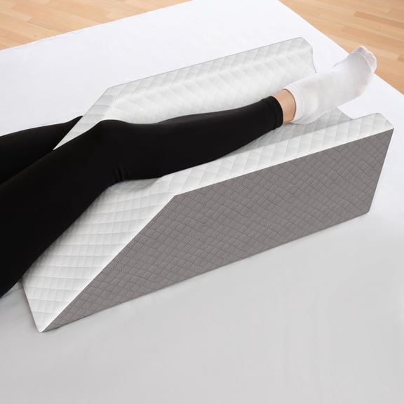 Single Leg Elevation Wedge Pillow with Jacquard Cover for and Injury