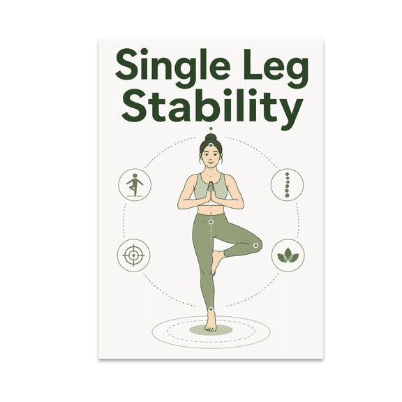 Single Leg Stability Minimal Map Design - Fitness Enthusiast - 13x19 Poster Print