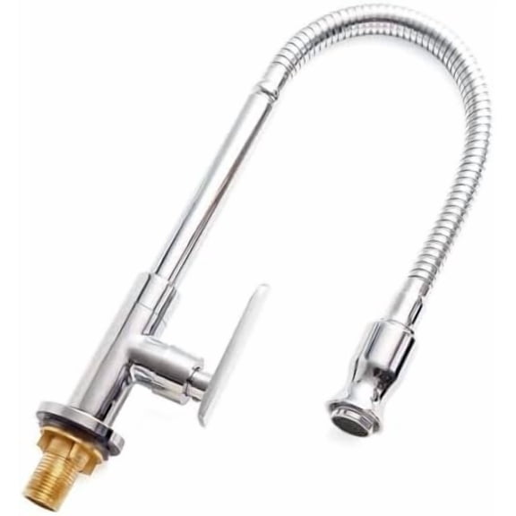 Single Lever Flexible Pull Out Kitchen Water Tap Sink Faucet Single-Tube Cold Water Basin Taps Vanity Vessel Faucets Deck Mount Chrome Finish$$Tools & Hardware Other