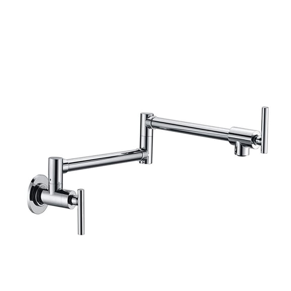Single Lever Rotate Folding Spout Bathroom Kitchen Faucet Wall Mount Cold Water Sink Tap Chrome/Black/Brushed Nickel/Golden
