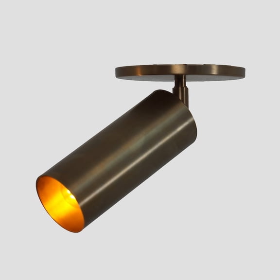 Single Light Cylinder Shade Sputnik Flush Mount Ceiling / Wall Fixture