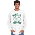 thumbnail image 1 of Single Like My Bicycle Gear Hipster Long Sleeve TShirt Men Women Brisco Brands M, 1 of 6