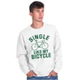 thumbnail image 1 of Single Like My Bicycle Gear Hipster Unisex Plus Fleece Graphic Sweatshirt Brisco Brands 5X, 1 of 5