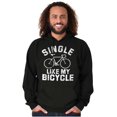 thumbnail image 1 of Single Like My Bicycle Gear Hipster Unisex Plus Fleece Graphic Hoodie Brisco Brands 2X, 1 of 5