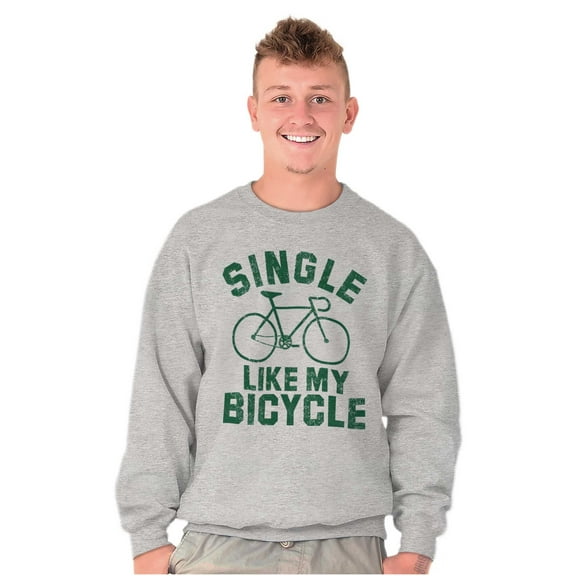 Single Like My Bicycle Gear Hipster Unisex Plus Fleece Graphic Sweatshirt Brisco Brands 2X