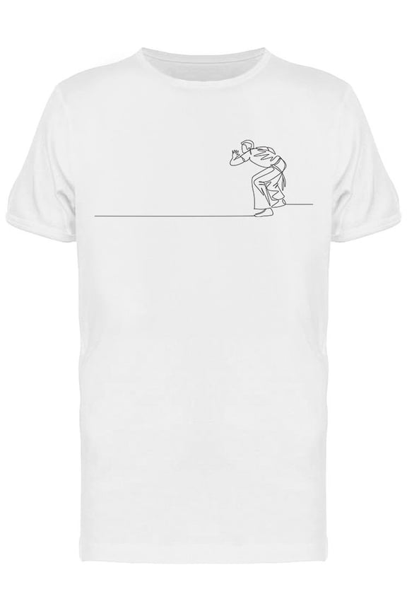 Single Line Artistic Dance T-Shirt Men -Image by Shutterstock, Male Medium