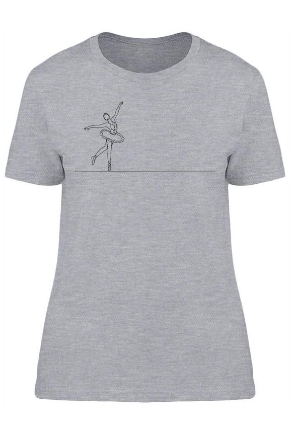 Single Line Ballet Dancer T-Shirt Women -Image by Shutterstock, Female x-Large