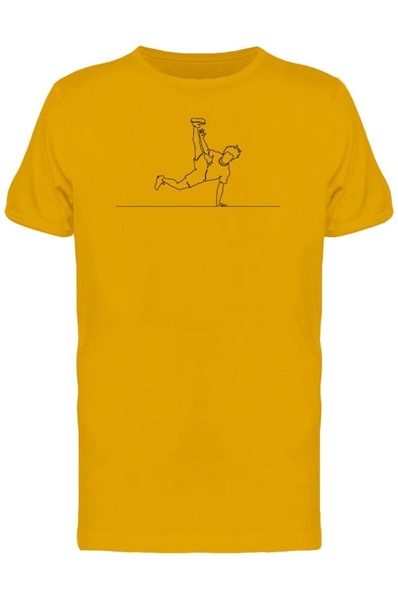 Single Line Dancer Break Dance T-Shirt Men -Image by Shutterstock, Male x-Large