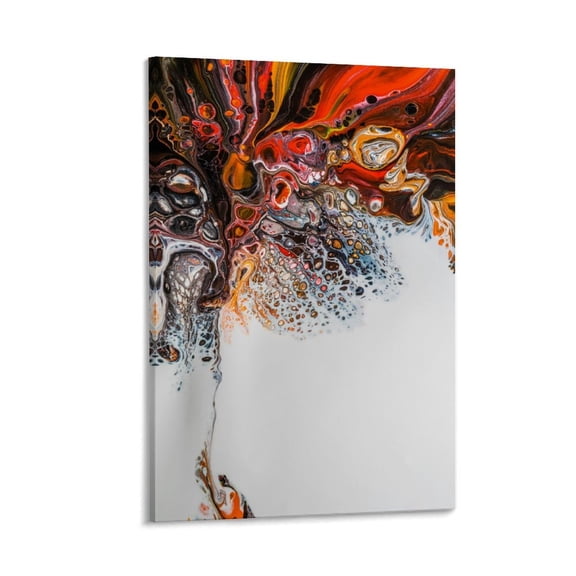 Single-Line Face, Monochrome Art Wallpaper, Framed Canvas Print, 12x8 in