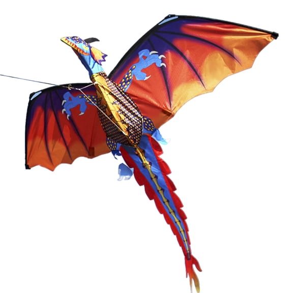 Single Line Kite Kite 140cm x 120cm / 55 x 47 Inch Dragon Kite Single Line Flying Kite with Tail 100m Flying Line for Kids Adults