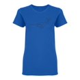 thumbnail image 1 of Single Line Narwhal    Shaped T-Shirt Women -Image by Shutterstock, Female x-Large, 1 of 2