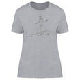 thumbnail image 1 of Single Line Surfing Girl T-Shirt Women -Image by Shutterstock, Female x-Large, 1 of 2