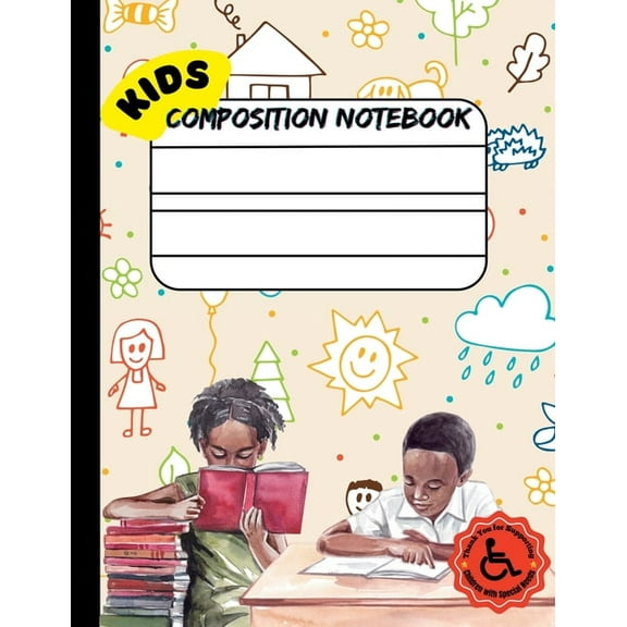 Single Lined Composition Notebook for Kids: Draw and Write Journal for kids with Cut and Paste picture writing prompts, , (Paperback)