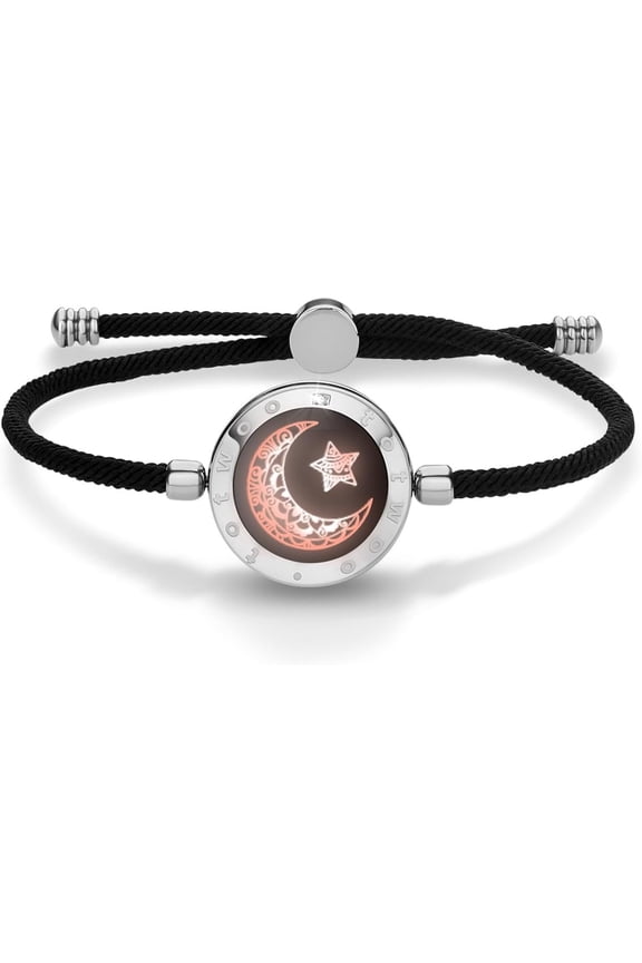 Single Long Distance Bracelets for Couples, Light & Vibration Love , Long Distance Valentines Day Gifts for Him Her Women Men, -to- Pairing via App