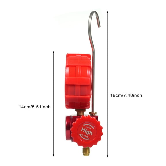 Single Manifold Gauge, Air Condition Manifold Gauge With Clear Scale, Fits R410A R22 R134A R404A Refrigerants