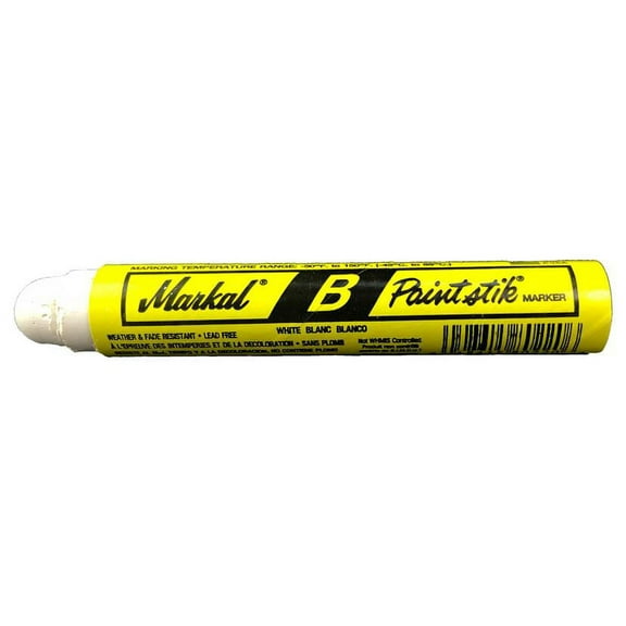 Single Markal B White Tire Chalk Paint Stick Crayon Surface Marker Graffiti Art
