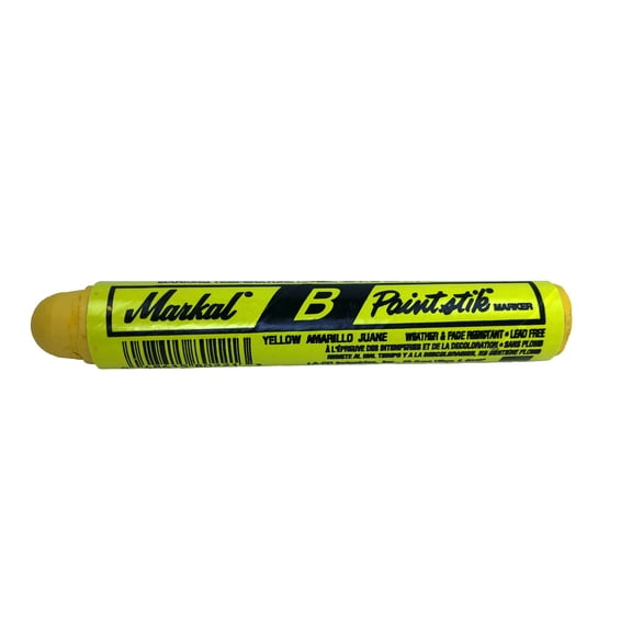 Single Markal B Yellow Tire Chalk Paint Stick Crayon Surface Marker Graffiti Art