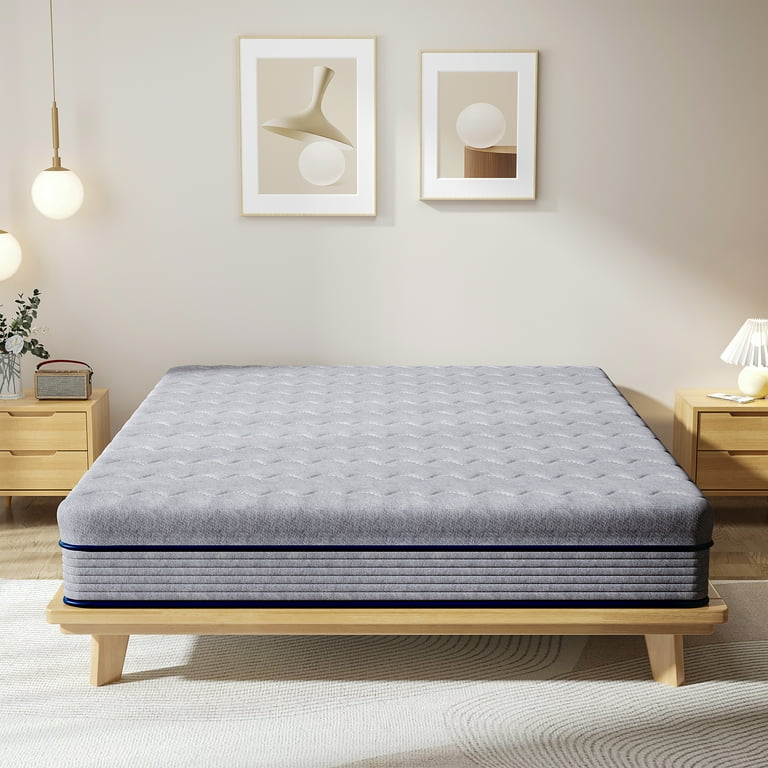 Single Mattress 23cm Memory Foam Mattress in a Box 7 Layers Instructure and Pocketed Springs Medium Firm Cool and Breathable Grey Single Size 90 190 23cm Walmart