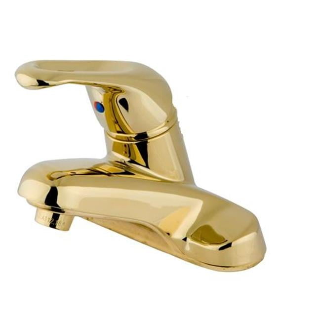 Polished Brass Single Handle Centerset Lavatory Faucet