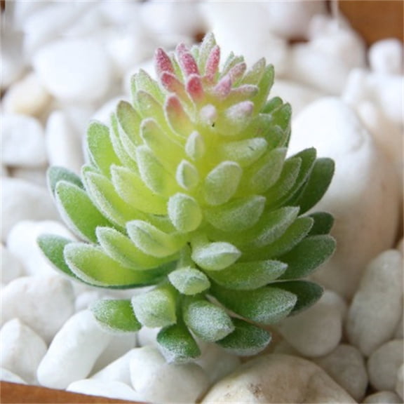 Single Mini Lifelike Artificial Potted Green Plant Compact Desktop Shrub For Mall Display, Indoor Office Desk & Small Wedding Table Accent Decor