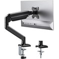 thumbnail image 1 of Single Monitor Arm for 13-34 inch Screens, Adjustable Gas Spring Monitor Mount Holds up to 22 lbs, Computer Monitor Stand with VESA Mount, C-Clamp & Grommet Base, Max VESA 100x100mm,, 1 of 5