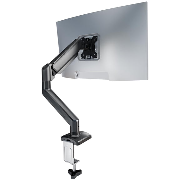 Single Monitor Arm Desk MountGas Spring Monitors Arm for 17-32 inch Screens,Adjustable Computer Monitors Stand up to 4.4 to 19.8 lbs,Vesa Mount with Clamp and Grommet Base, VESA 75 & 100mm