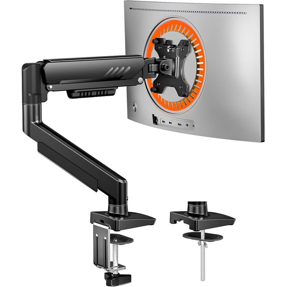Single Monitor Arm, Fully Adjustable Mount for 1334 Inch Screens, Fast Install Computer Stand with Tool-Free VESA Mount, Cable Management, Holds 19.8 lbs, Max 100x100mm