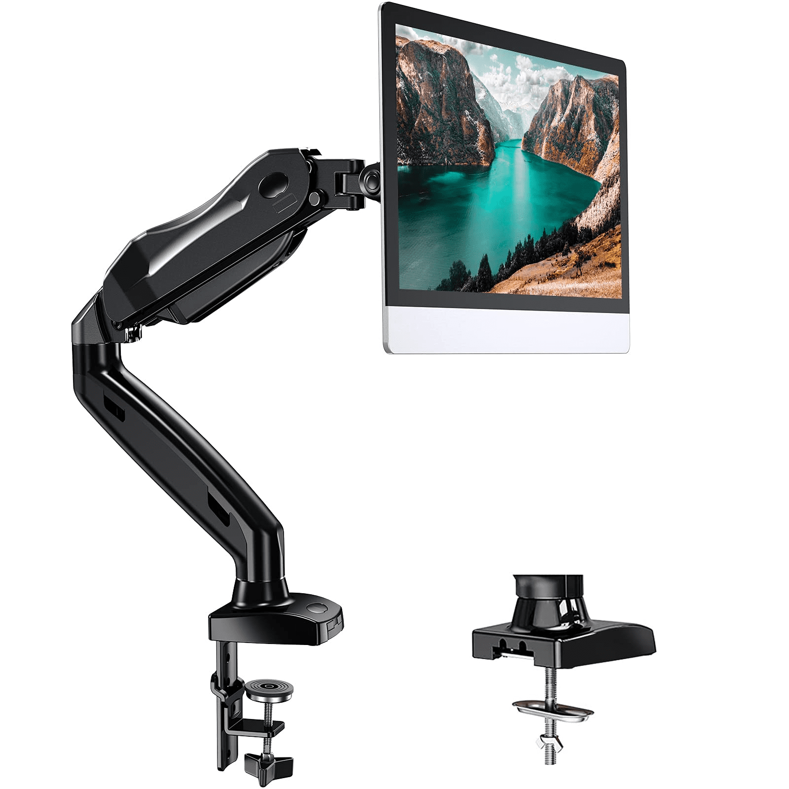 Single Monitor Mount, Adjustable Monitor Arm Fits 13-30 LCD