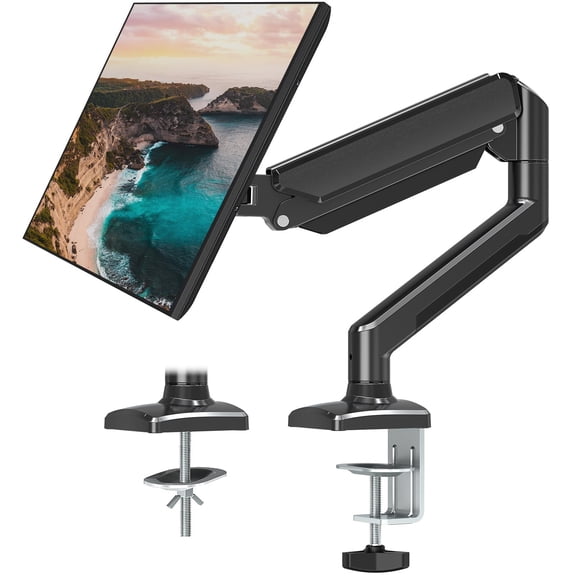 Single Monitor Mount Arm Fits up to 32 Inch, Desk Mount Holds 4.4-19.8lbs Computer Screen, Full Motion Monitor Desk Mount, VESA Mount 75x75, 100x100