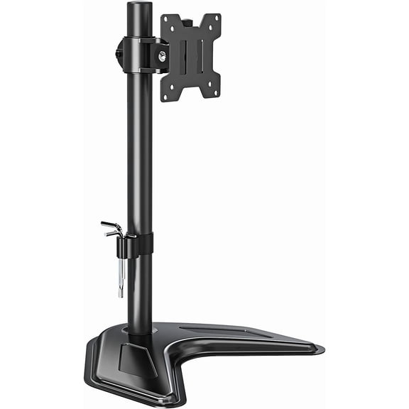 Single Monitor Stands, Freestanding VESA Monitor Desk Mount fits 13'' to 32'' Computer Screen with Height Adjustable, Swivel, Tilt, Rotation, Holds up to 17.6 lbs, VESA 75x75/100x100 MU0023