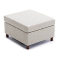 thumbnail image 1 of Single Movable Ottoman for Modular Sectional Sofa Couch Without Storage Function, Ottoman Cushion Covers Non-removable and Non-Washable,Cream, 1 of 5